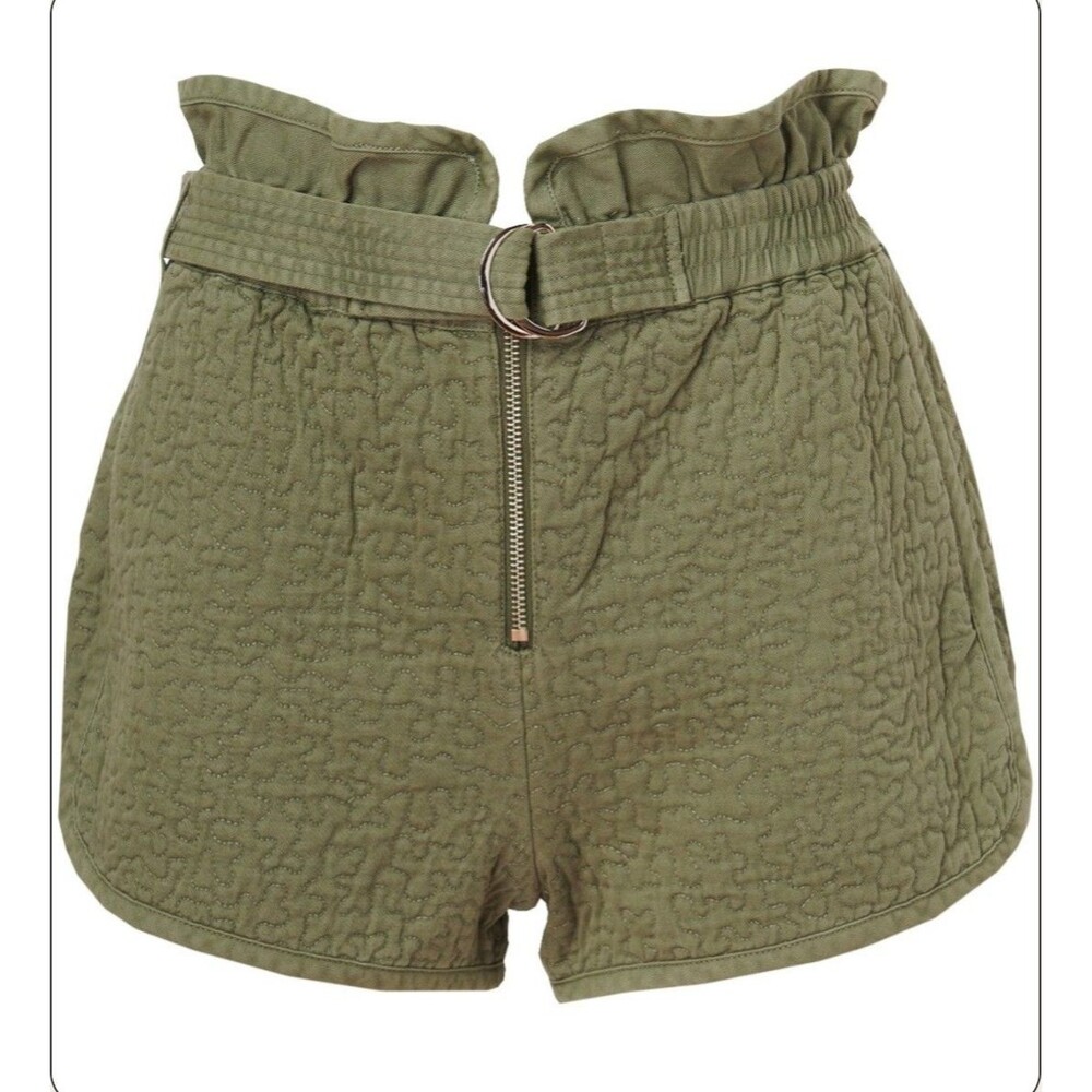 Sea New York Zipper Stan Shorts  Cotton Cream Cactua Green Size 12